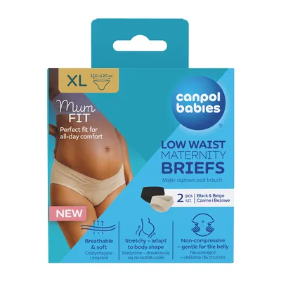 Трусики для вагiтних Canpol Babies Mum fit під живіт, розмір XL, 2 шт
