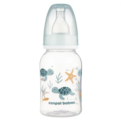 Пляшечка Canpol Babies 11/860_blu Love&Sea стандартна блакитна, 120 мл