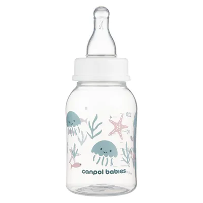 Пляшечка Canpol Babies 11/860_pin Love&Sea стандартна рожева, 120 мл