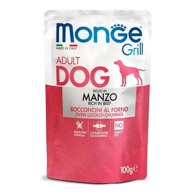 Корм вологий Monge Dog Grill для дорослих собак з яловичиною, 100 г