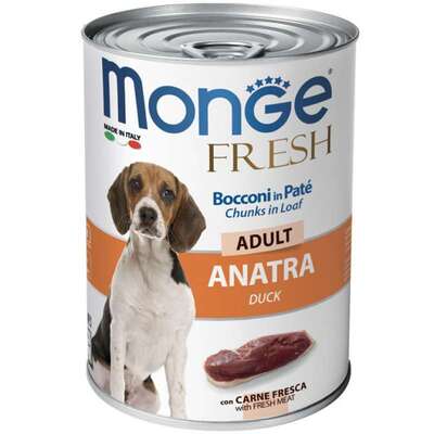 Корм вологий для собак Monge Fresh Adult Duck качка, 400 г