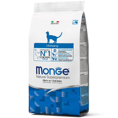 Корм сухой Monge Urinary для профилактики мочекаменной болезни у взрослых кошек с курицей, 400 г