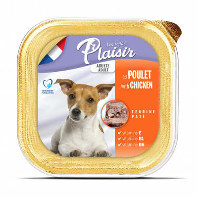 Корм влажный Plaisir Adult Dog Terrine с курицей для взрослых собак, 150 г
