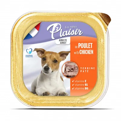 Корм вологий Plaisir Adult Dog Terrine з куркою для дорослих собак, 150 г