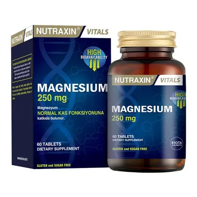 Магній Nutraxin Magnesium 250 мг, 60 таблеток