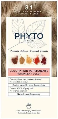 Крем-фарба Phyto Phytocolor, тон 8.1 світло-русявий попелястий