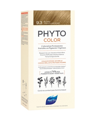 Крем-краска Phyto Phytocolor, тон 9.3 золотистый блондин, 60 мл + 40 мл