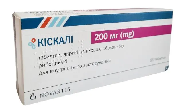 Кіскалі таблетки, в/плів. обол. по 200 мг №63 (21х3)