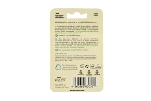 Зубна нитка Promis floss black ocean веганська, 30 м