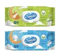 Серветки вологі Smile Baby 0+ дитячі з екстрактом алое, 84 шт