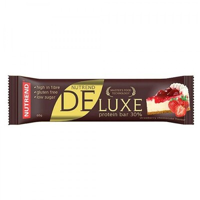 Батончик протеїновий Nutrend Deluxe Protein Bar полуничний чізкейк, 60 г
