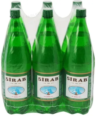 Вода мінеральна Sirab газована, лікувально-столова, 6*1,5 л