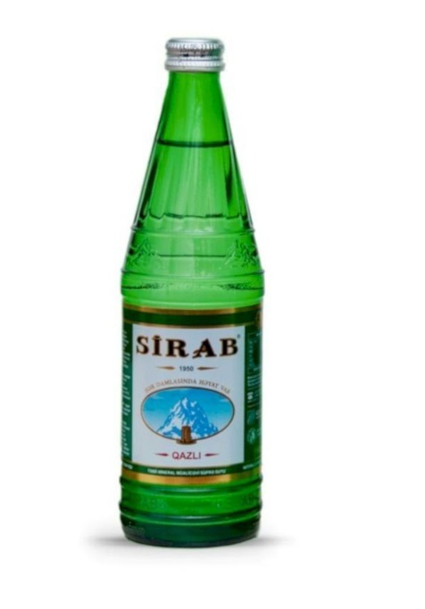 Вода минеральная Сираб газированная, лечебно-столовая, стеклянная бутылка, 20*0,5 л