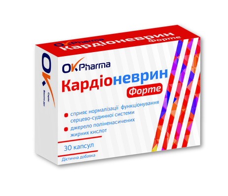 Кардионеврин форте капсулы по 420 мг № 30 (10х3)