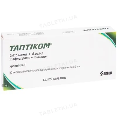 Таптіком краплі оч. по 0.3 мл №30 (10х3) у тюб.-крап.