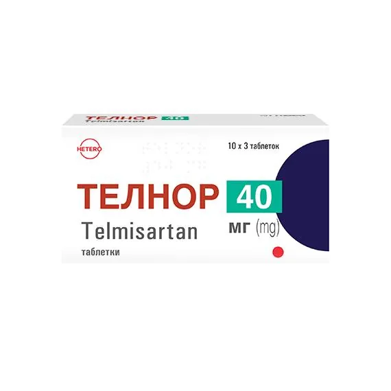 Телнор таблетки по 40 мг №30 (10х3)