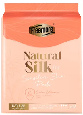 Прокладки гігієнічні Freemore Natural Silk з натуральним шовком денні 250 мм, 12 шт