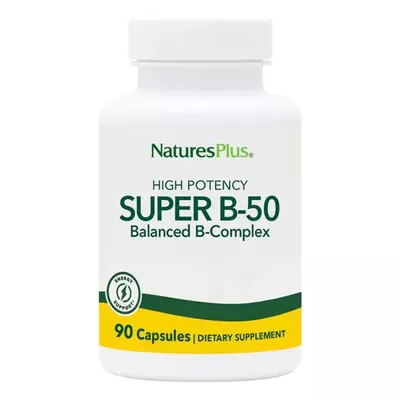 Комплекс вітамінів B-50 Nature's Plus Super B-50 вег. капсули №90