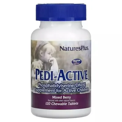 Комплекс для активних дітей (Фосфатидилсерин і DMAE) Nature's Plus Pedi-Active жувальні таблетки №120