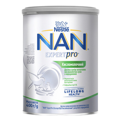 Смесь сухая молочная NAN Expertpro кисломолочный для детей от рождения, 400 г