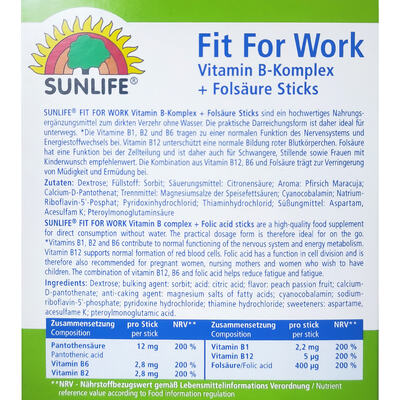 Витамины Sunlife Fit For Work №20 в стиках
