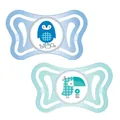 Пустушка силіконова Chicco Physio Light (71031.21), від 2 до 6 місяців, для хлопчиків, 2 шт