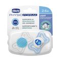 Пустышка силиконовая Chicco Physio Light (71031.21), от 2 до 6 месяцев, для мальчиков, 2 шт