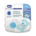 Пустышка силиконовая Chicco Physio Light (71031.21), от 2 до 6 месяцев, для мальчиков, 2 шт