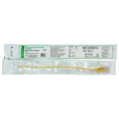 Катетер урологічний Medicare Latex Foley Catheter 2-Way тип Фолея латексний 12 Fr, 2-ходовий, 1 штука