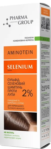 Шампунь Pharma Group Laboratories Сульфід Селеновий 2% проти лупи для нормального і сухого волосся, 150 мл