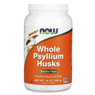 Псиллиум (целостная оболочка семян подорожника) NOW Whole Psyllium Husks, 680 г