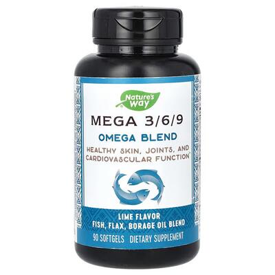 Омега 3 6 9 Nature's Way Omega Blend лайм, 90 капсул