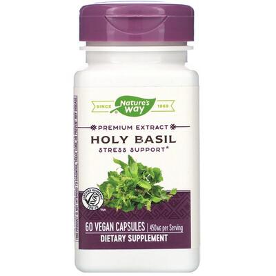 Базилик священный экстракт Nature's Way Holy Basil стандартизированный 450 мг, 60 капсул
