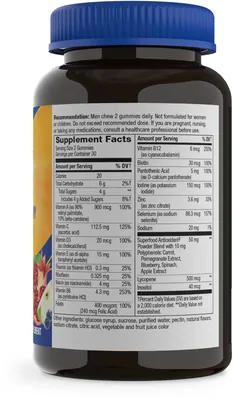 Мультивітаміни для чоловіків Nature's Way Alive! Men's Gummy MultiVitamin фрукти, 60 жувальних цукерок