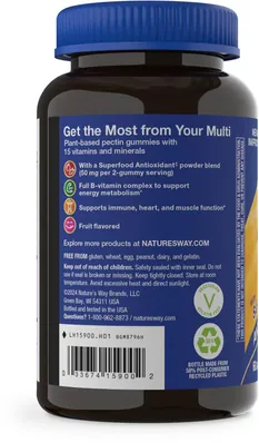 Мультивітаміни для чоловіків Nature's Way Alive! Men's Gummy MultiVitamin фрукти, 60 жувальних цукерок