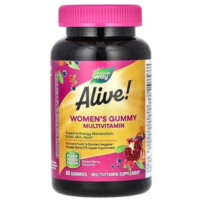 Мультивітаміни для жінок Nature's Way Alive! Women's Gummy Vitamins ягідний мікс, 60 жувальних цукерок