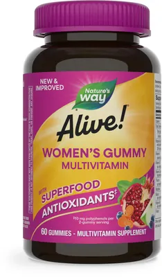 Мультивітаміни для жінок Nature's Way Alive! Women’s Gummy Multivitamin, 60 жувальних цукерок