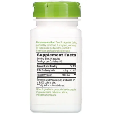 Червоної малини листя Nature's Way Red Raspberry 900 мг, 100 капсул