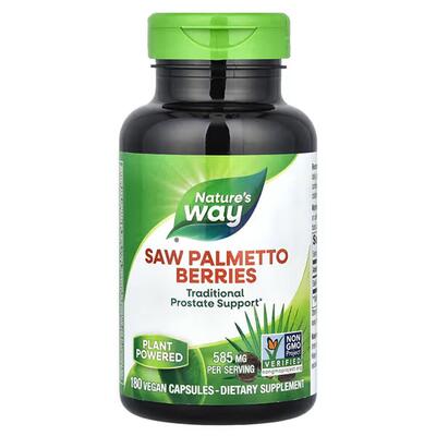 Ягоди Со Пальметто Nature's Way Saw Palmetto Berries 585 мг, 180 веганських капсул