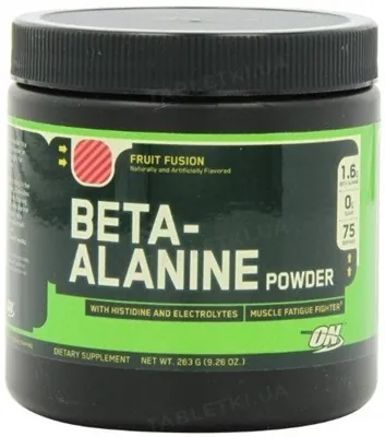 Амінокислота Optimum Nutrition Beta-Alanine (Бета- Аланін) Fruit Fusion Powder, 75 порцій