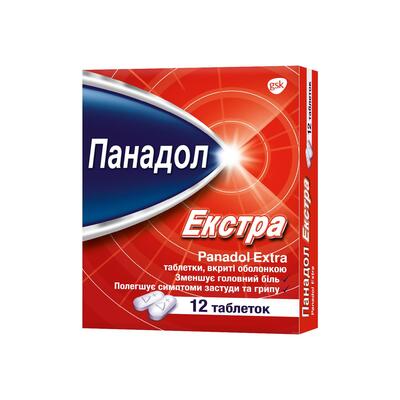 Панадол экстра таблетки, п/о №12