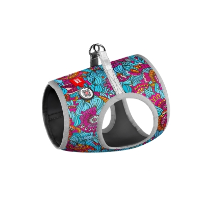 Шлея для собак Collar WAUDOG Clothes Літо м'яка з QR паспортом розмір XS1, обхват грудей 24-27 см, обхват шиї 18-20 см