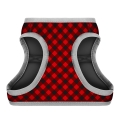 Шлея для собак Collar WAUDOG Clothes Шотландка красная мягкая с QR паспортом размер XS3, обхват груди 32-35 см, обхват шеи 22-24 см