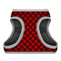Шлея для собак Collar WAUDOG Clothes Шотландка червона м'яка з QR паспортом розмір XS3, обхват грудей 32-35 см, обхват шиї 22-24 см
