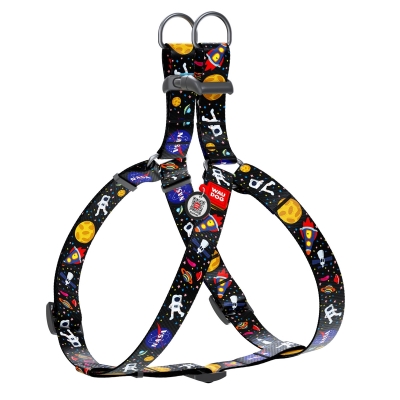 Шлея для собак Collar WAUDOG Nylon NASA, с QR паспортом ширина 15 мм, длина 40-55 см