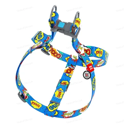 Шлея для собак Collar WAUDOG Nylon ВАУ, з QR паспортом ширина 25 мм, довжина 60-90 см