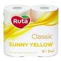 Туалетний папір Ruta Classic 2 шари жовтий, 4 рулони