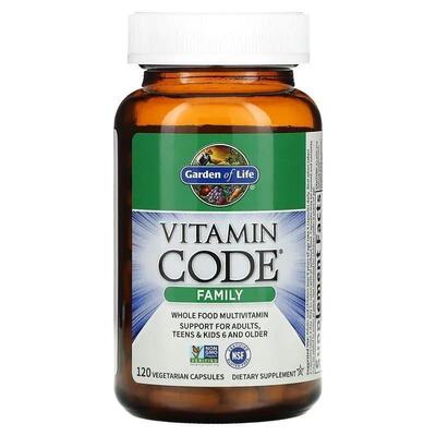 Мультивітаміни для всієї родини Garden of Life Vitamin Code Family, 120 вегетаріанських капсул