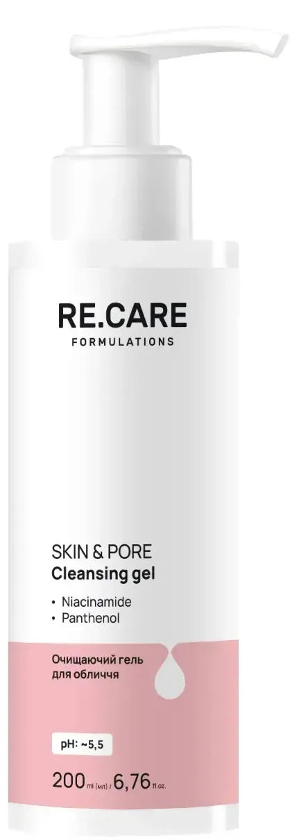 Гель для обличчя Re.Care Skin&Pore Cleansing Gel очищувальний, 200 мл