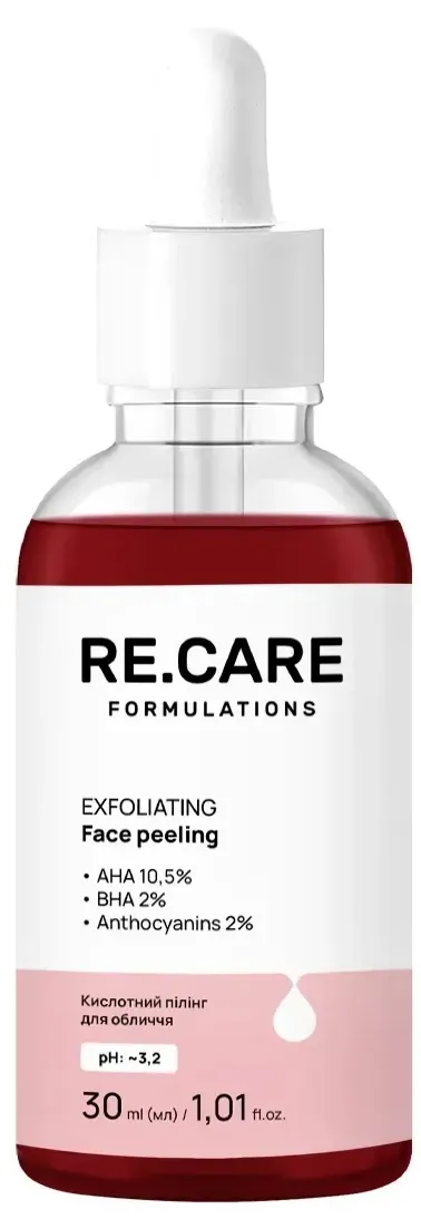 Пілінг для обличчя Re.Care Exfoliating Face Peeling кислотний, 30 мл